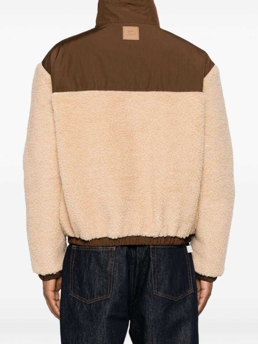 Ami Paris Plush Colorblock Jacket