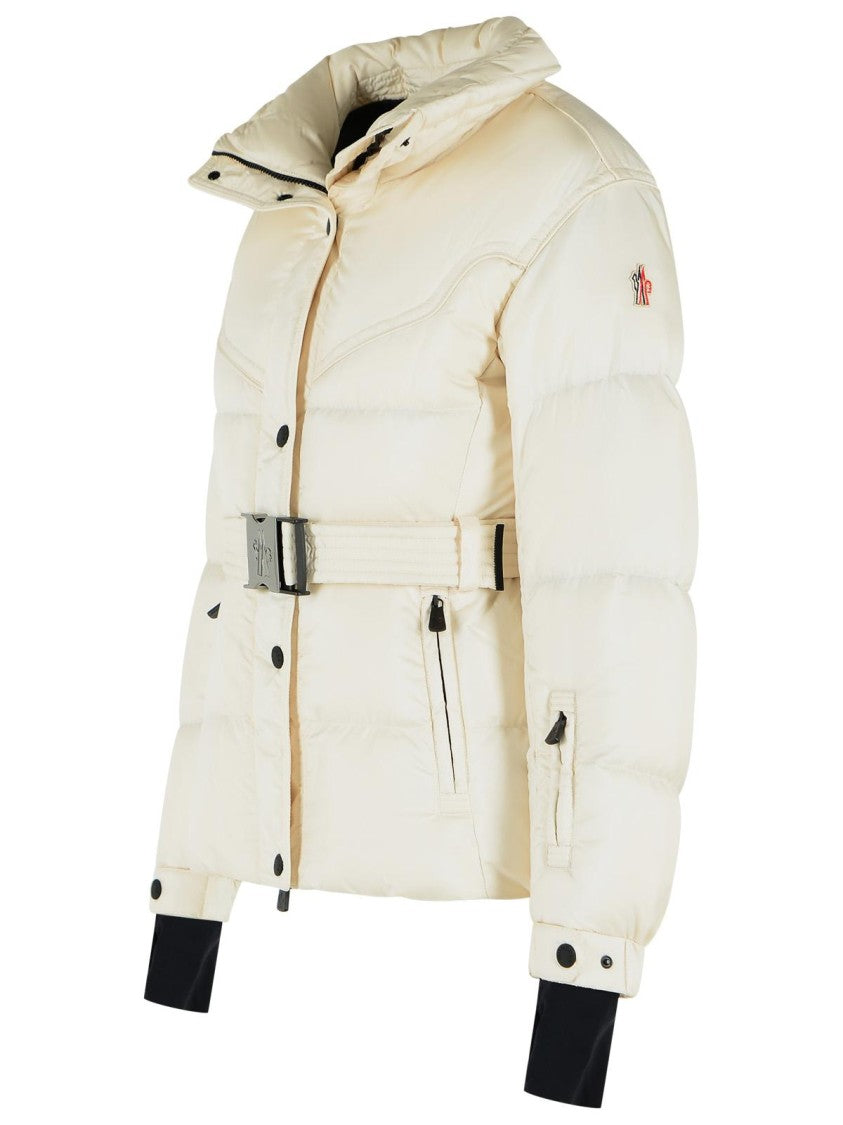 Moncler Grenoble White Karshi Insulating Belted Polyester Ski Jacket