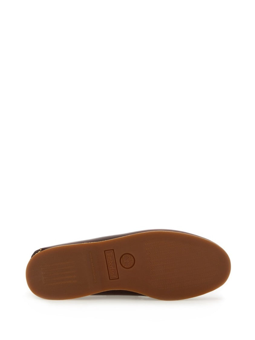 Timberland Rich Brown Polished Moc Stitching Boat Shoes