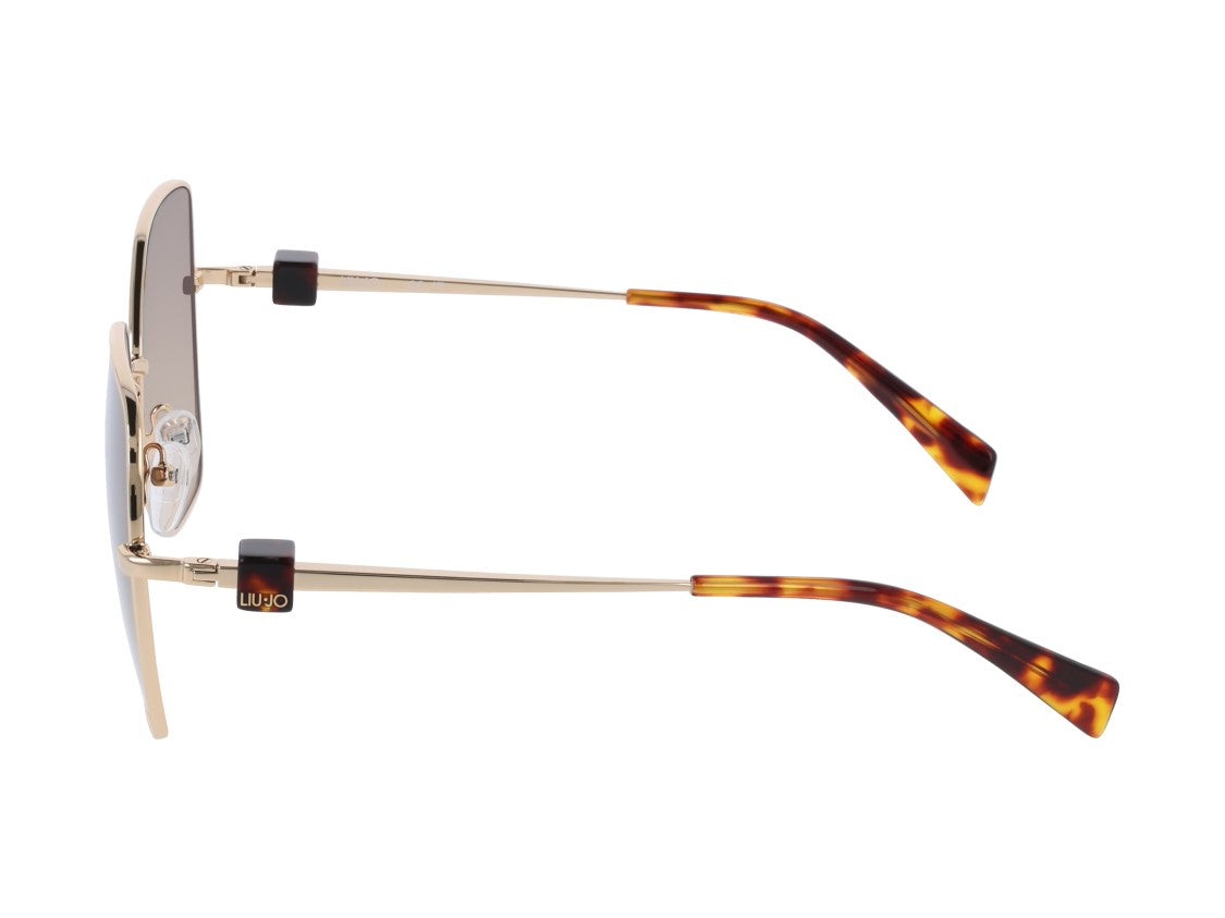 Liu Jo Lj160s Gold Oversized Geometric Sunglasses