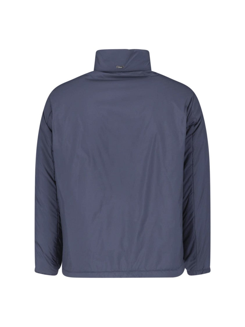 Herno Blue Technical Fabric Formal Shirt