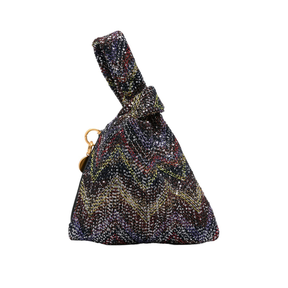 Missoni Metallic Handbag With Chevron Pattern