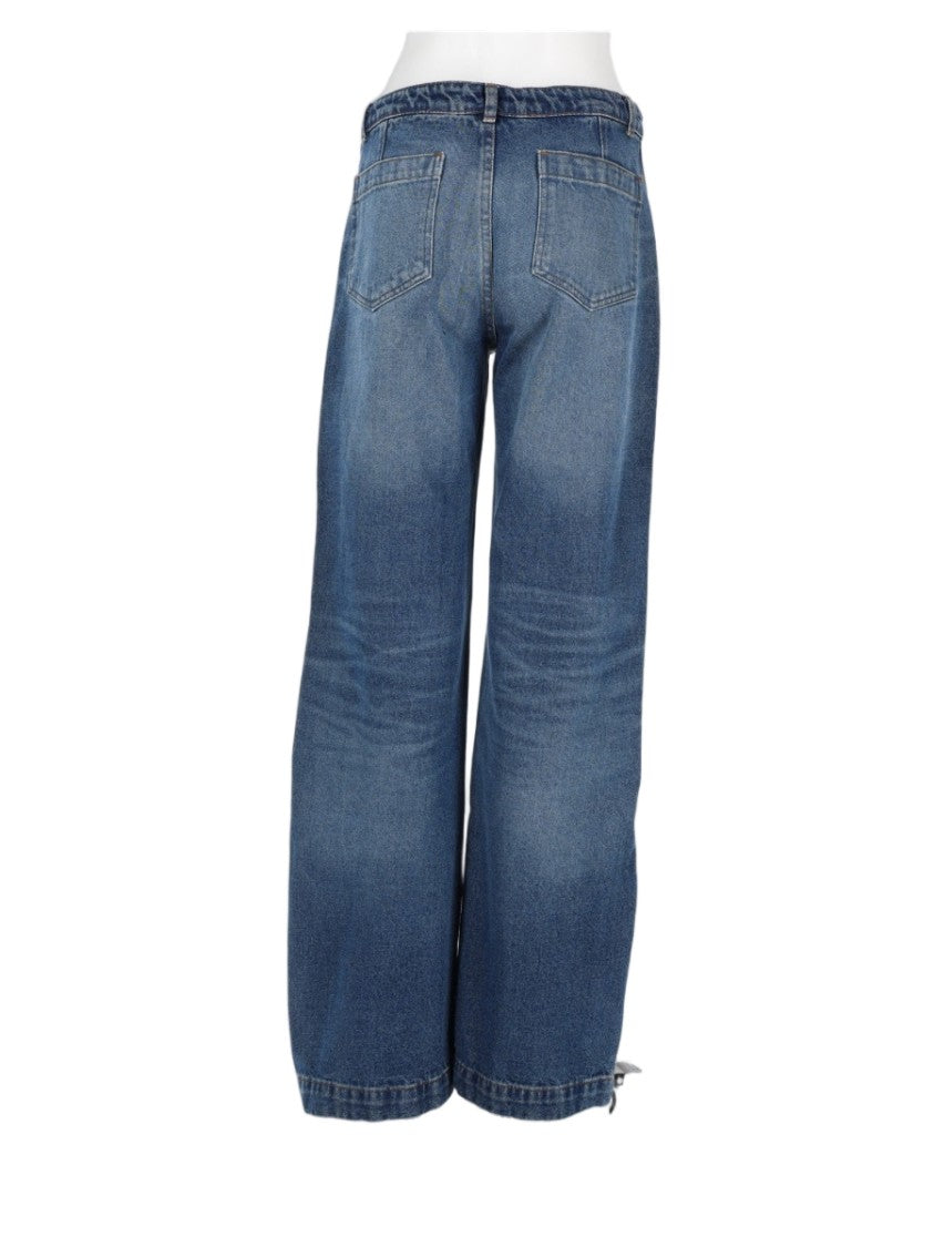 A.P.C. Multicolour Faded Blue Wide-Leg Cotton Jeans