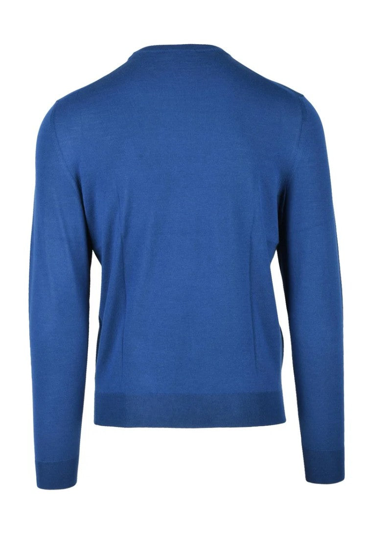 Drumohr Crew Neck Merino Wool Sweater - Blue