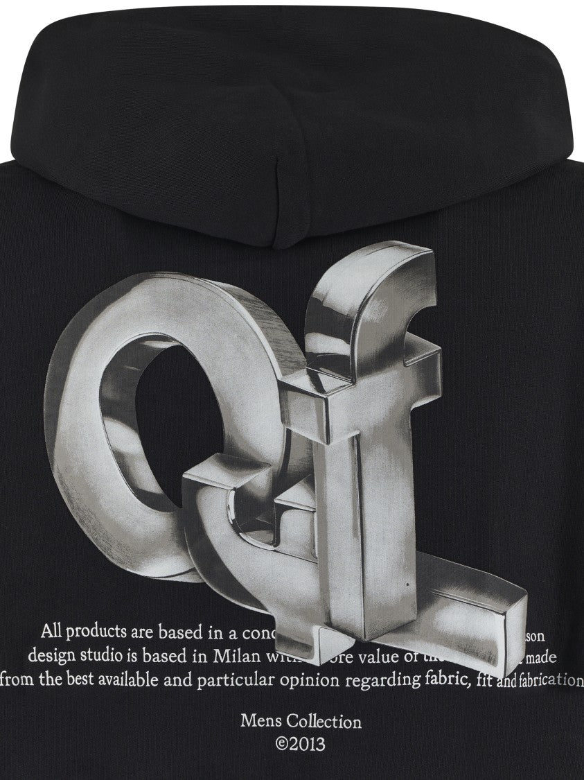 Off-White Relaxed Fit Black Hoodie