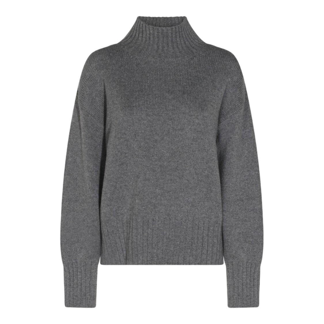 Malo Relaxed Fit Ribbed Mock Neck Sweater