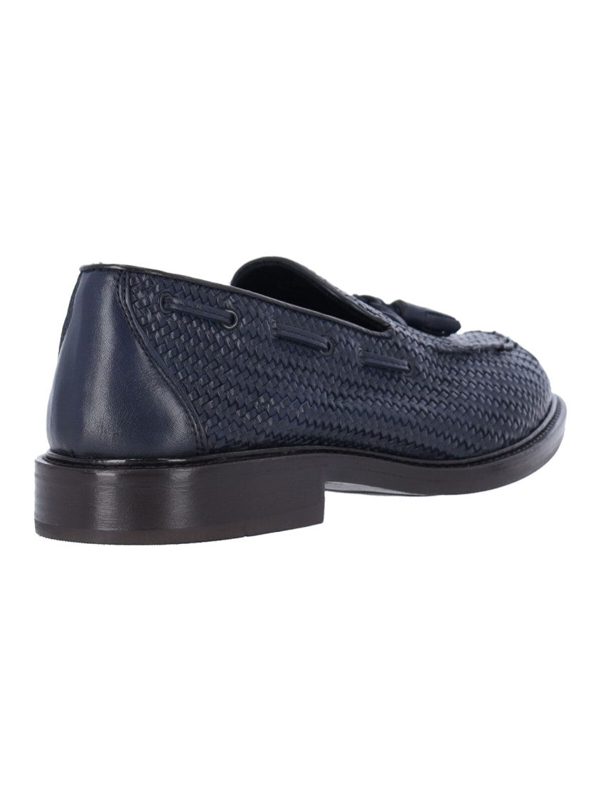 Alexander Hotto Braided Tassel Loafers – Navy