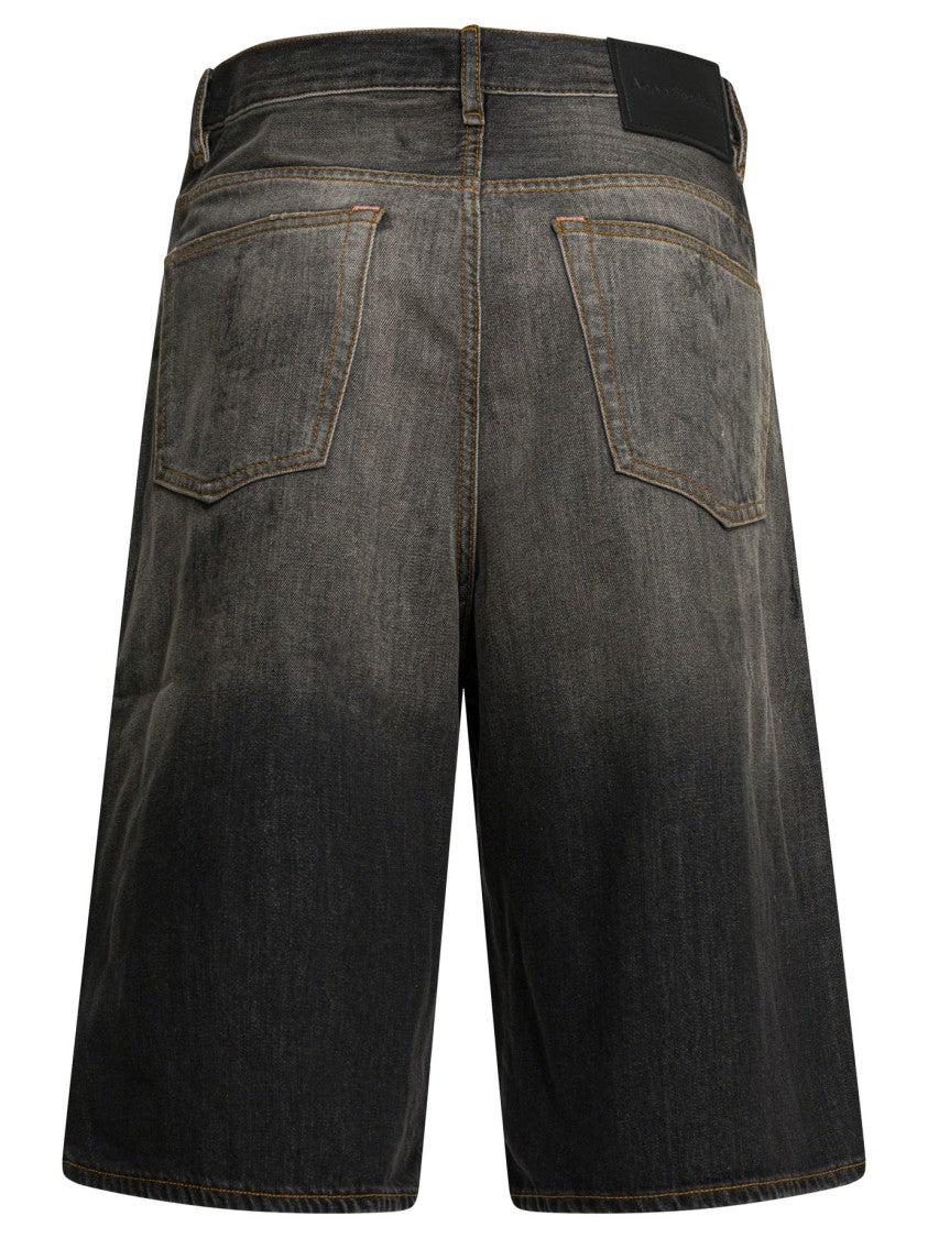 Acne Studios Mid-Length Relaxed Fit Organic Cotton Denim Shorts