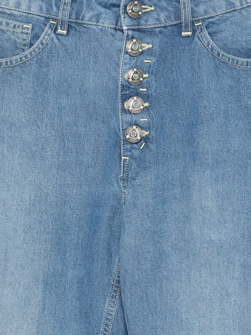 Dondup Blue Back Patch Pocket Jeans