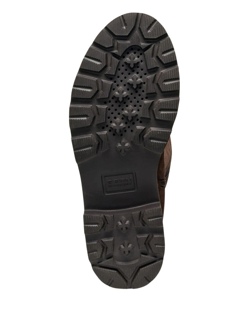 Geox Norize Dark Brown Suede Round-Toe Boots