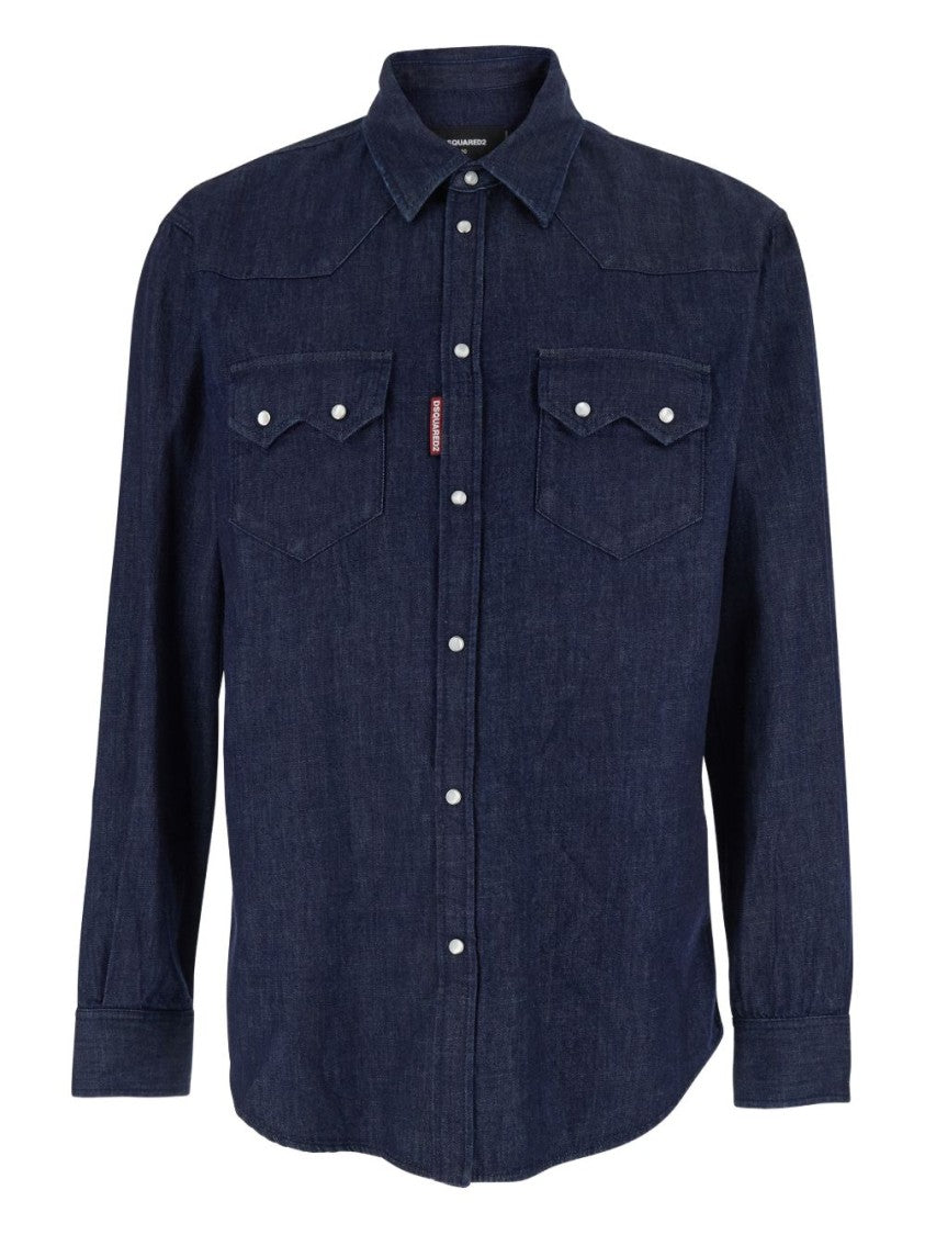 Dsquared2 Tailored White Shirt With Button-Down Front