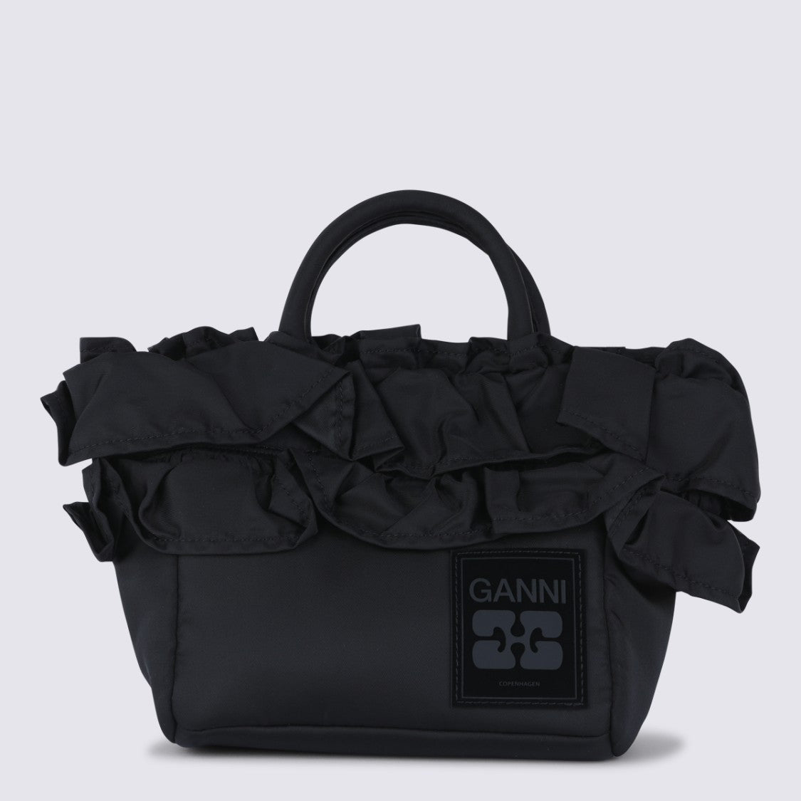 Ganni Structured Black Satchel