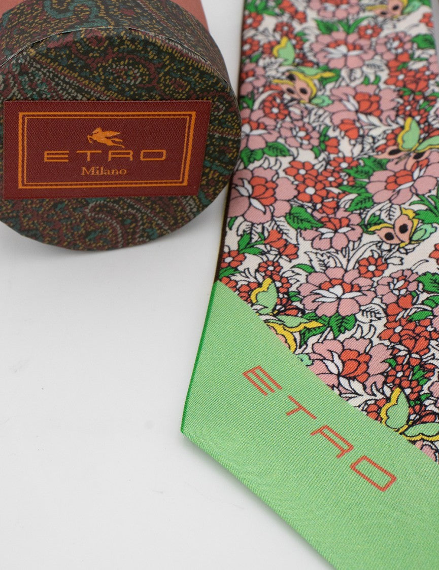 Etro Double Paisley Print Silk Scarf
