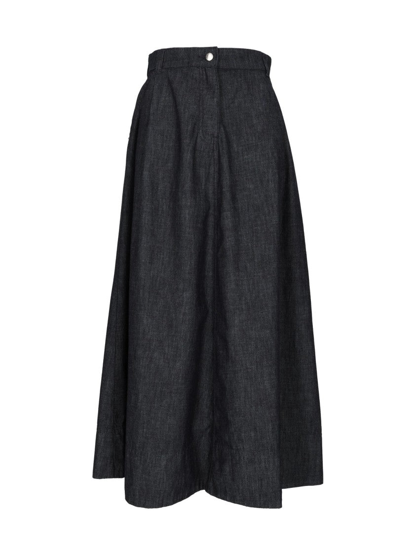 Emporio Armani High-Waisted Flared Midi Skirt
