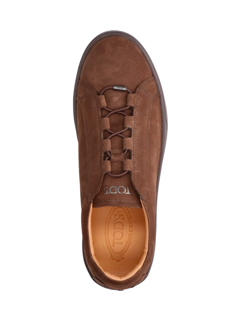 Tod's Brown Calf Suede Sneakers