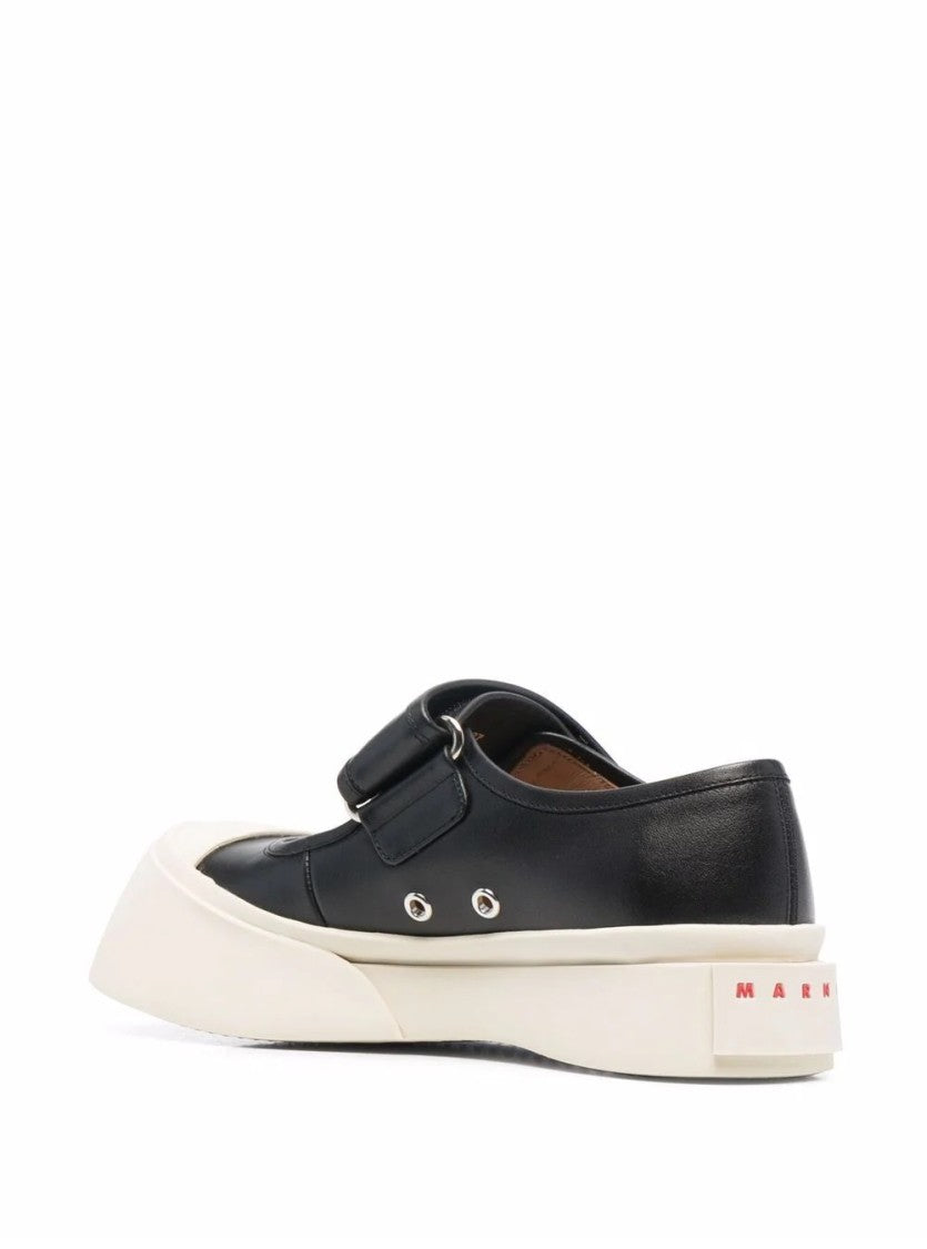Marni Black Calf Leather Sneakers