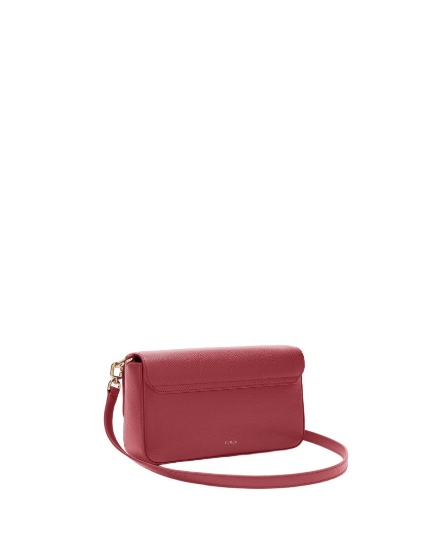 Furla Iride S Leather Bag, Cherry Color