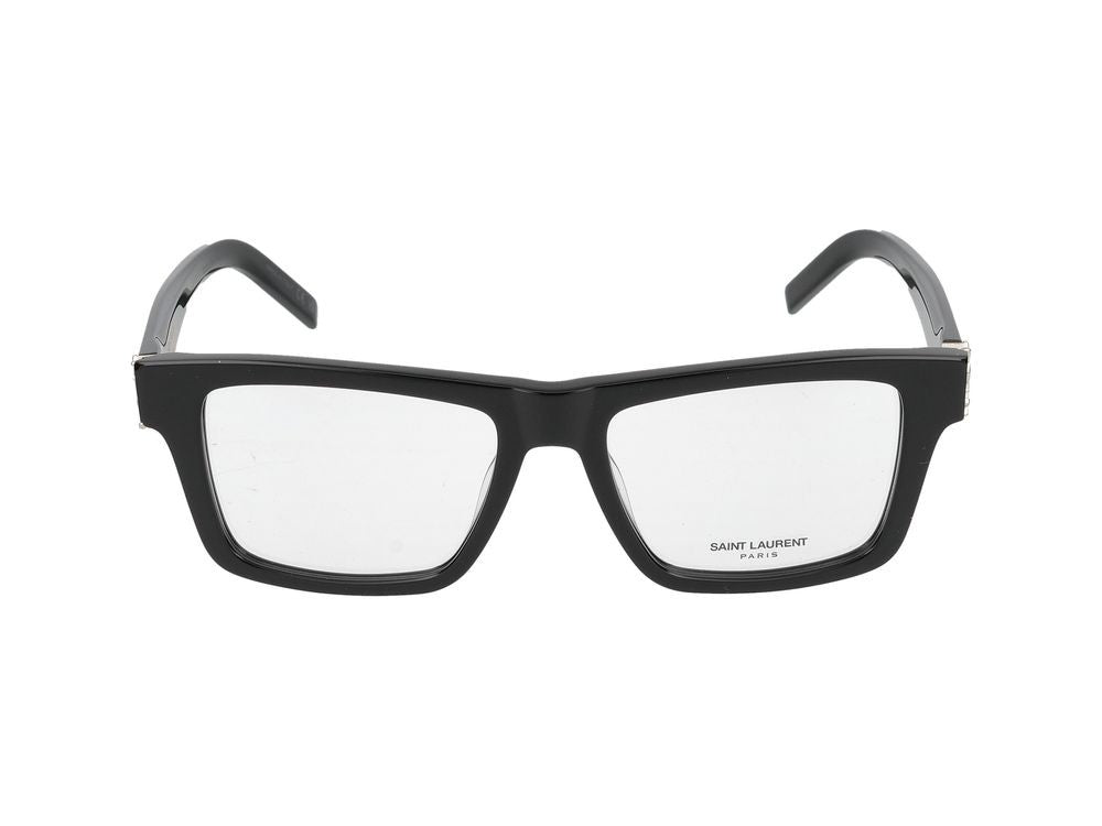 Saint Laurent Black Square Frame Acetate Eyeglasses