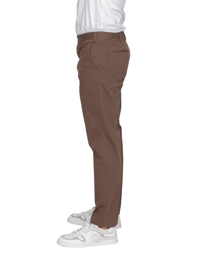 Pt Torino Tailored Straight-Leg Pants With Belt Loops And Welt Pockets