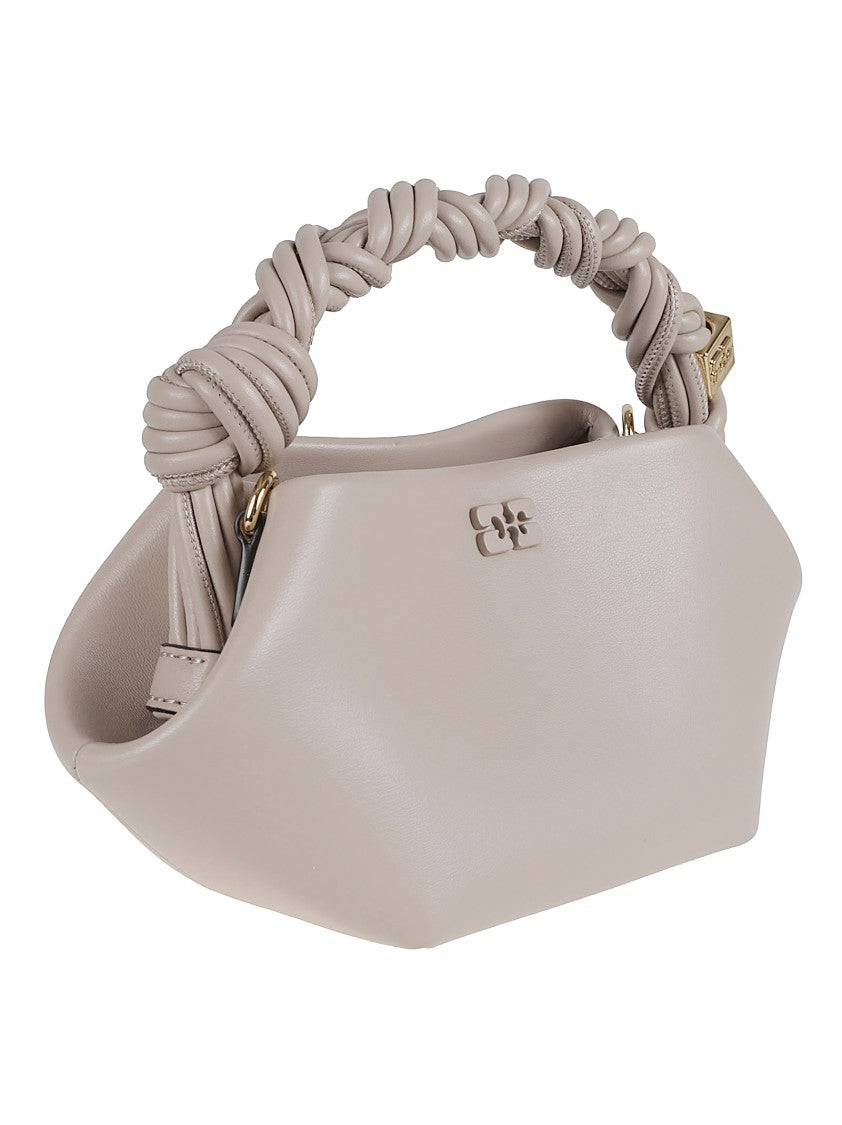 Ganni Geometric Braided Handle Bag With Metallic Butterfly Detail