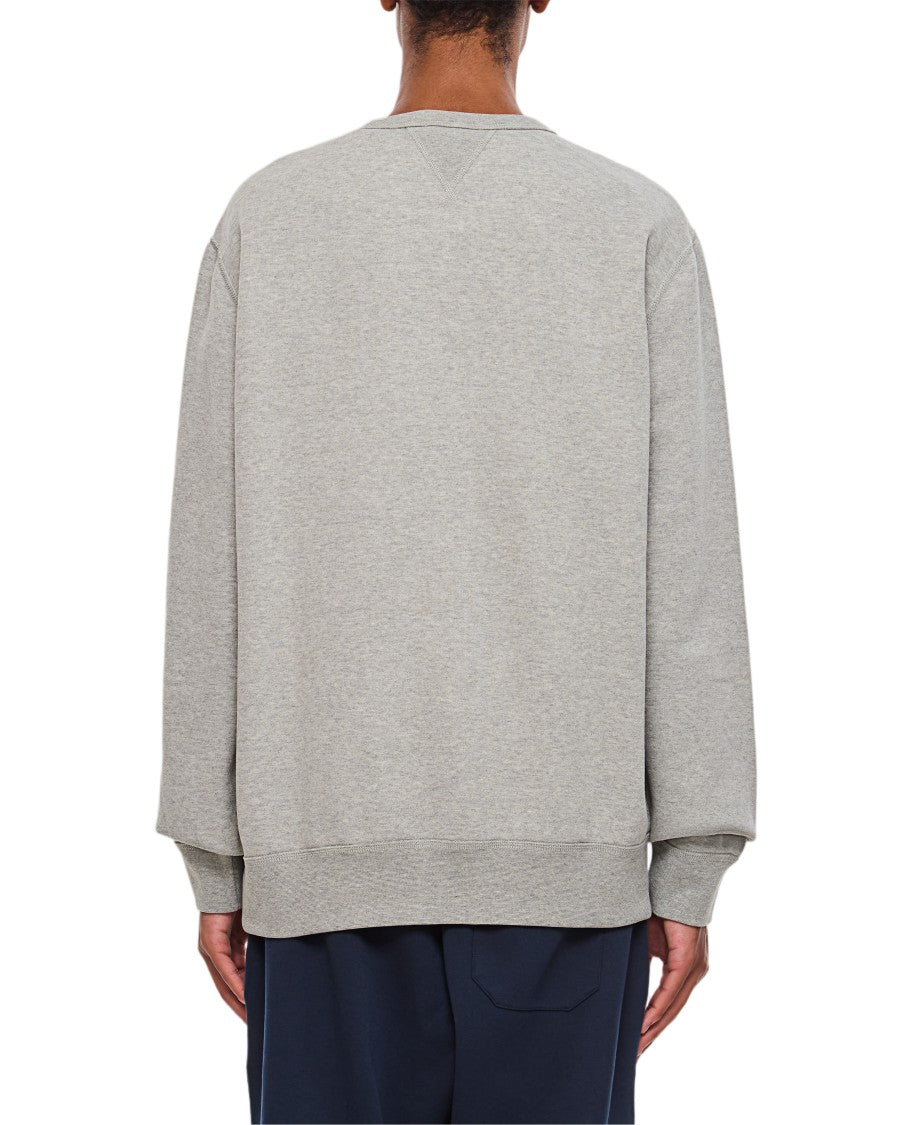 Polo Ralph Lauren Heather Grey Long Sleeve Sweatshirt With Embroidered Logo