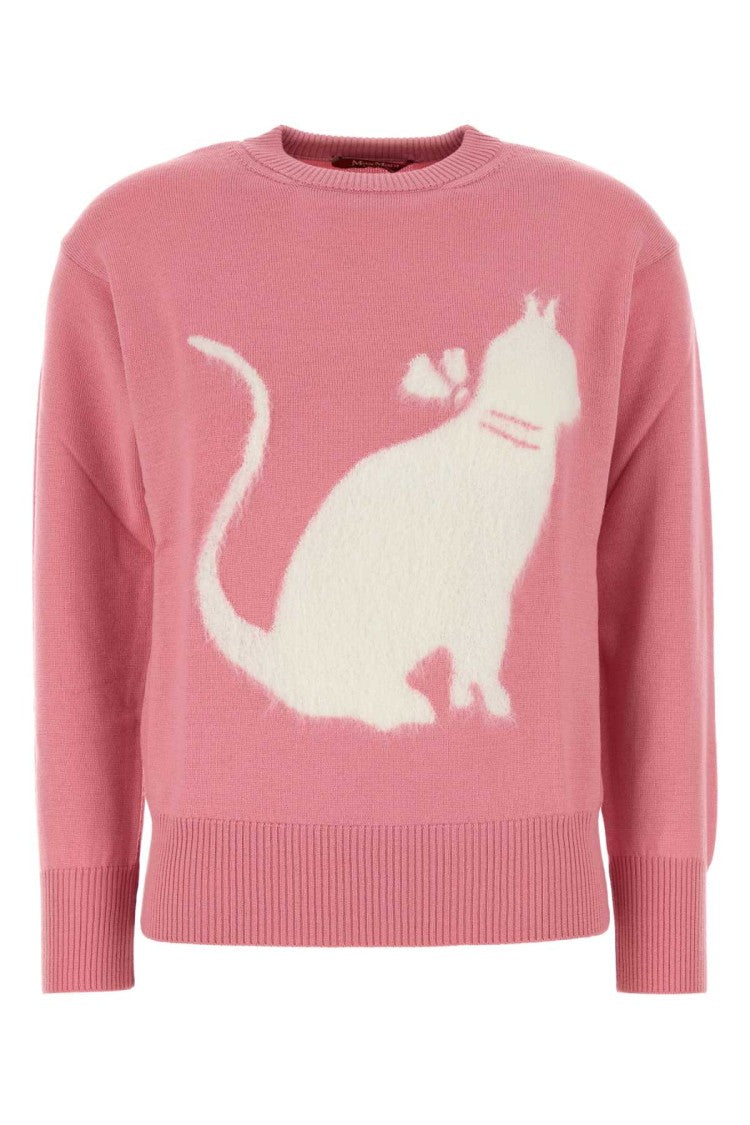 Mm Studio Pink Wool Hot Sweater