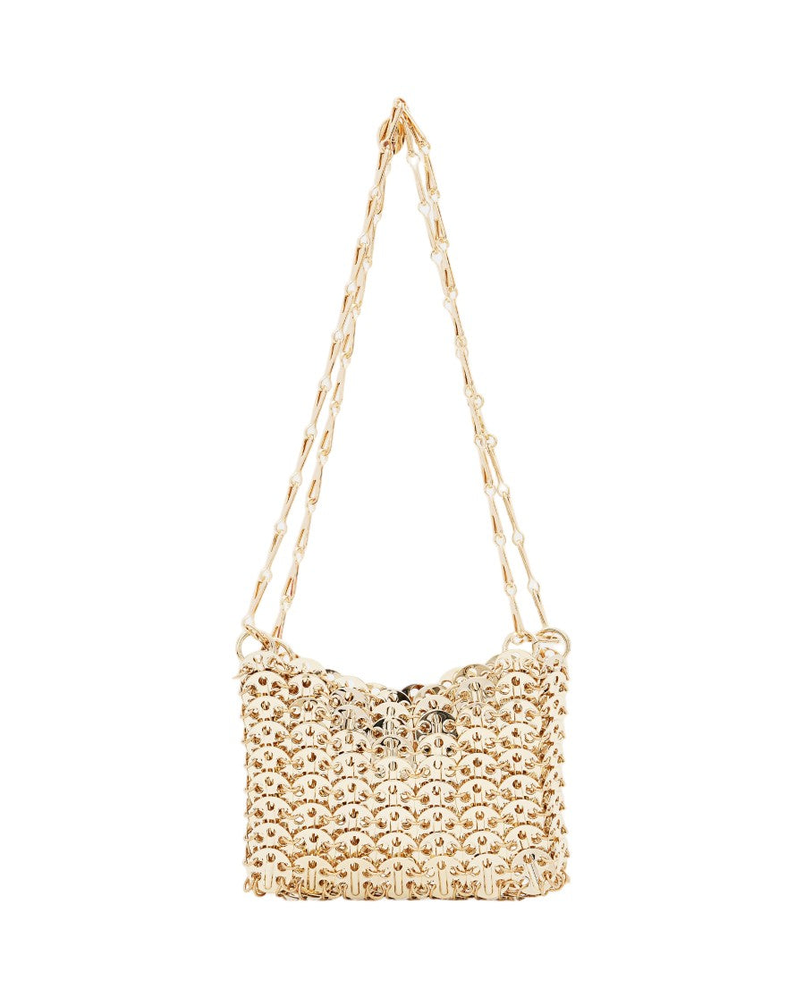 Rabanne Interlinked Metallic Disc Shoulder Bag With Chain Strap