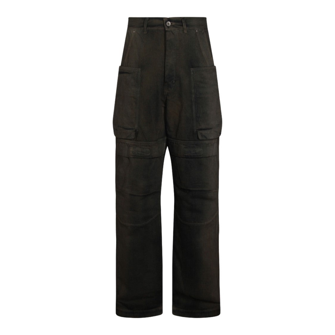 Rick Owens Straight-Leg Black Jeans With Utilitarian Patch Pockets