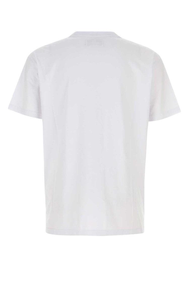 Vivienne Westwood Graphic Print White Cotton T-Shirt With Emblem Detail