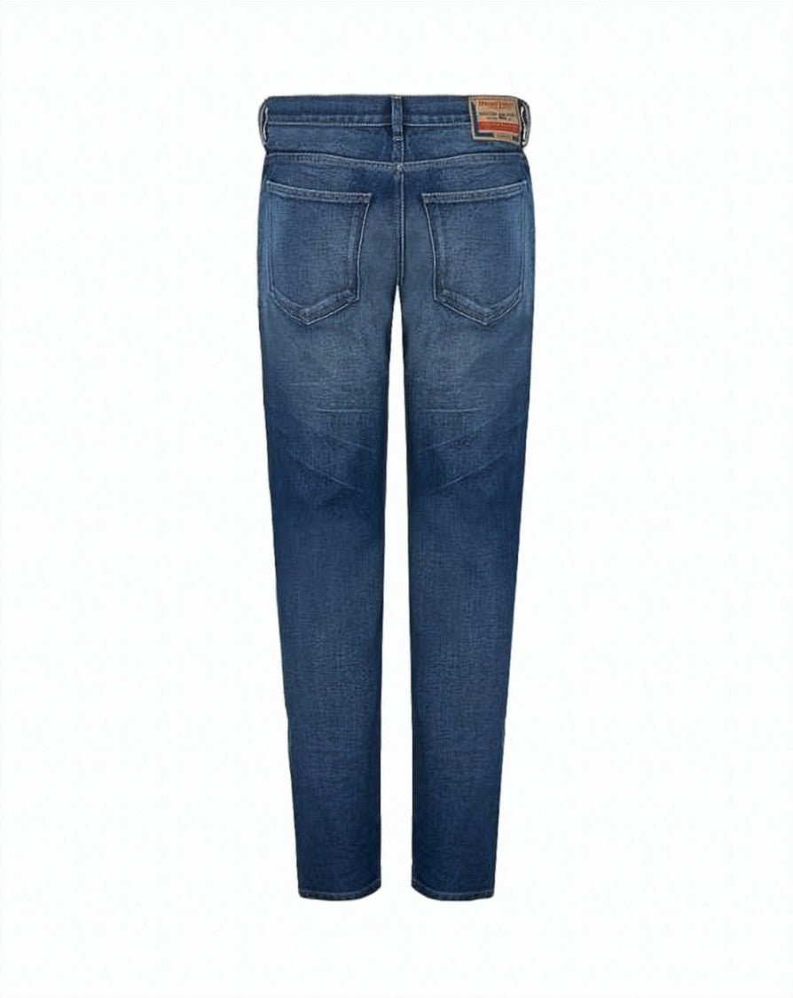 Diesel Slim-Fit Medium Blue Denim Jeans With Classic Five-Pocket Design