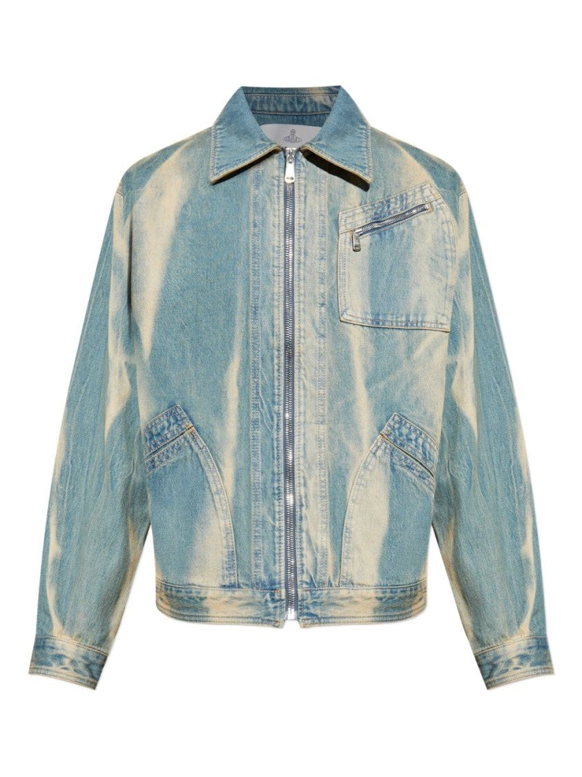 Vivienne Westwood Light Blue Faded Wash Zip Jacket