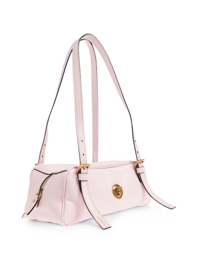 Versace Structured Handbag With Gold Medusa Emblem