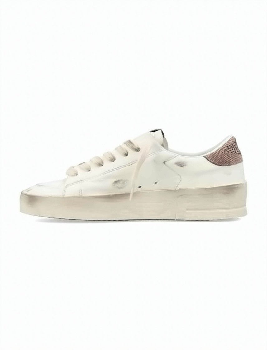 Golden Goose Worn-In Leather Sneakers With Distressed Sole