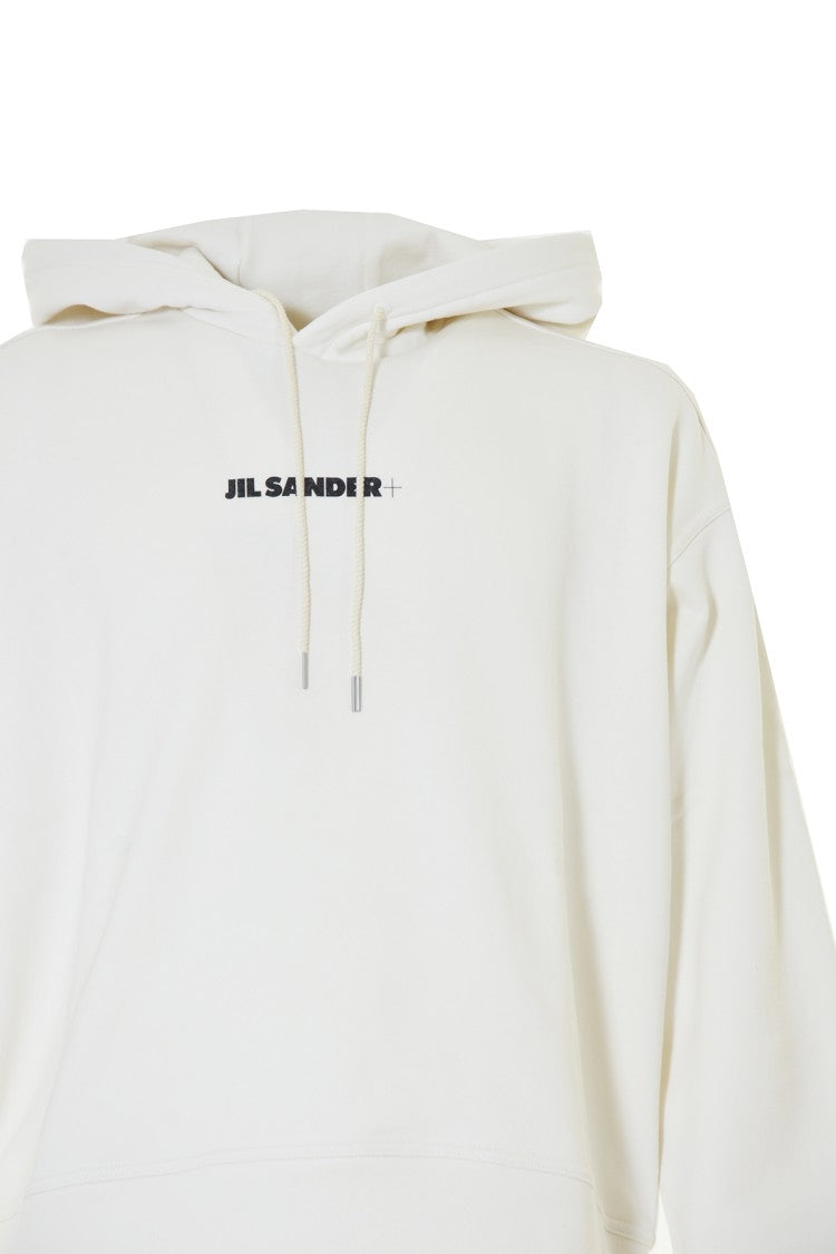 Jil Sander Organic Cotton Hoodie With Contrasting Logo
