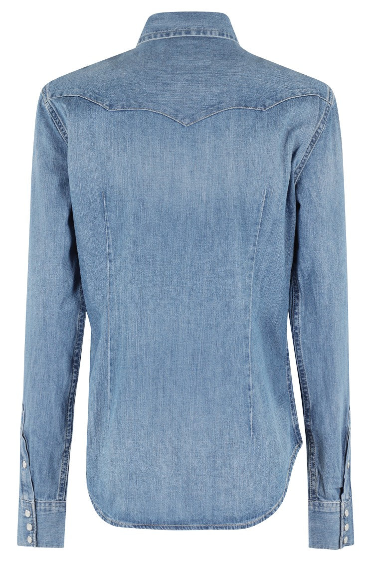 Polo Ralph Lauren Blue Cotton Denim Fabric