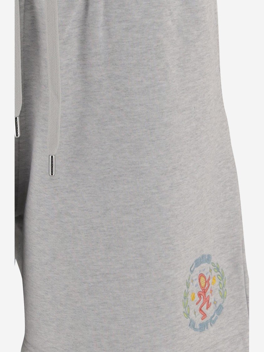 Casablanca Relaxed Fit Cotton Shorts With Adjustable Waistband