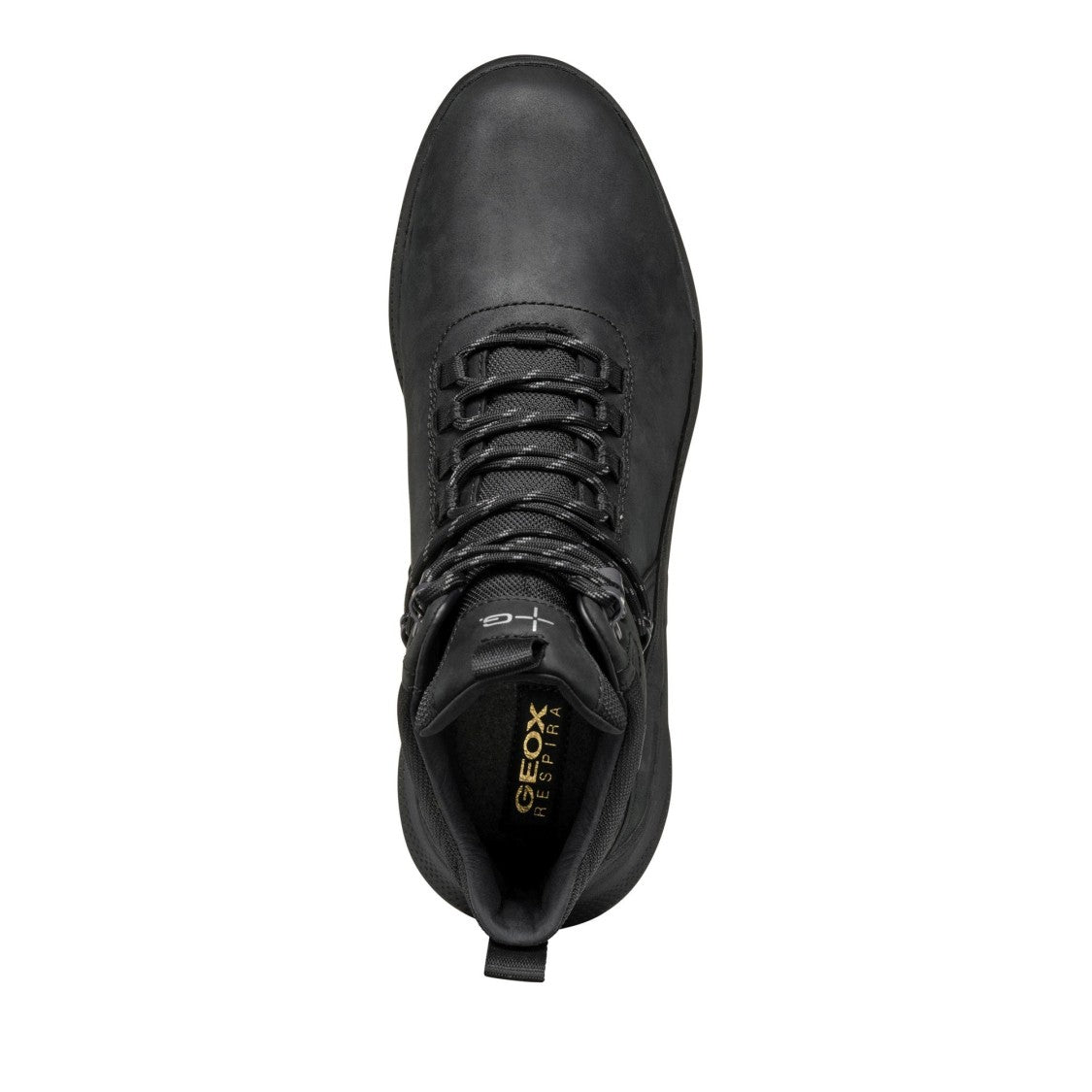 Geox Black Pg1x High-Top Textured Grip Sole Leather Boots