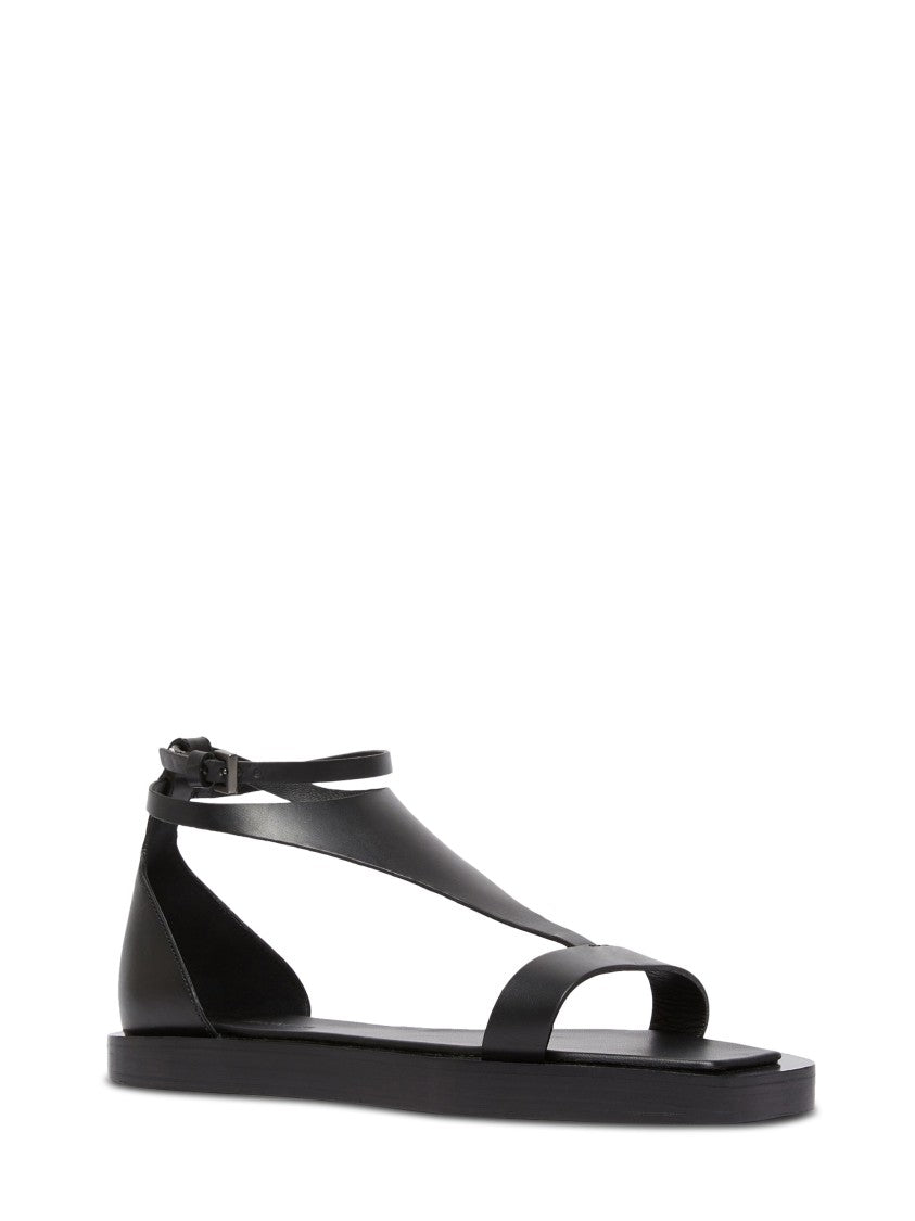 Max Mara Minimalist Black Sneakers With Crisscross Ankle Straps