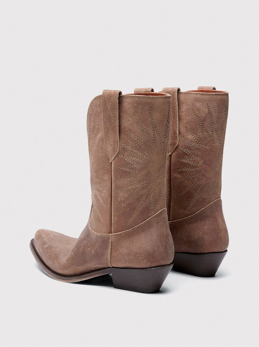 Golden Goose Light Brown Suede Boots