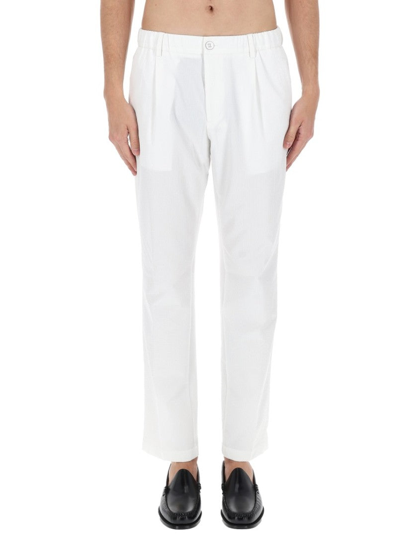 Herno Minimalist Tailored Polyester Straight-Leg Pants