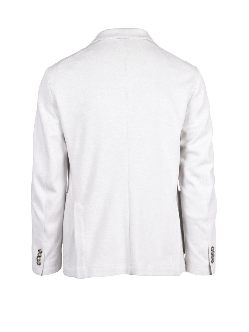 Manuel Ritz Rounded Cotton-Polyamide Blazer With Notch Lapel And Button Closure