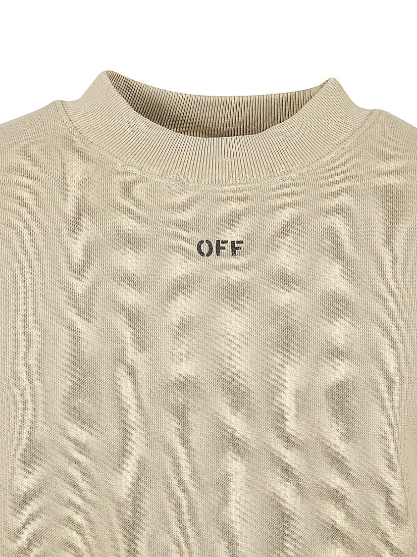 Off-White Casual Knit Sweater With Subtle Logo