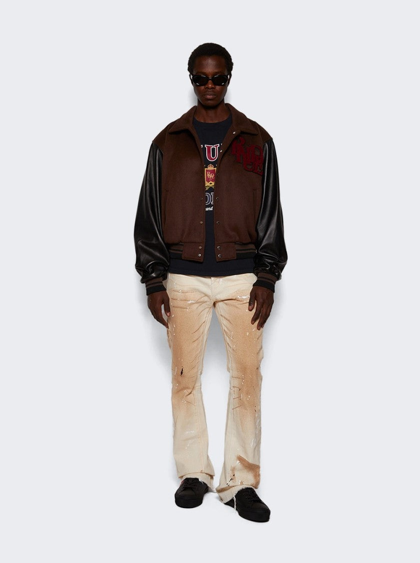 Rhude Duck Varsity Jacket Brown