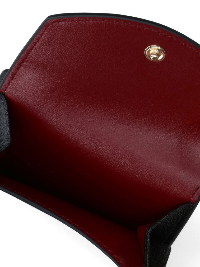 Anya Hindmarch Black Eyes Goat Leather Trifold Wallet