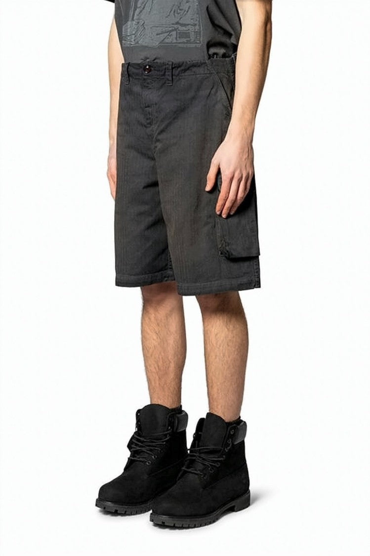 Our Legacy Mid-Length Cargo Shorts With Herringbone Texture
