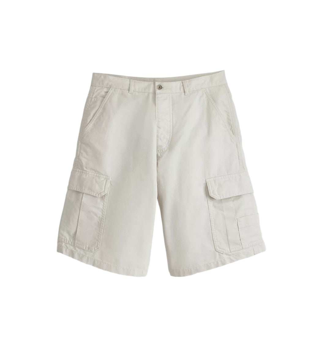 Christian Dior Straight-Cut Minimalist White Cotton Shorts