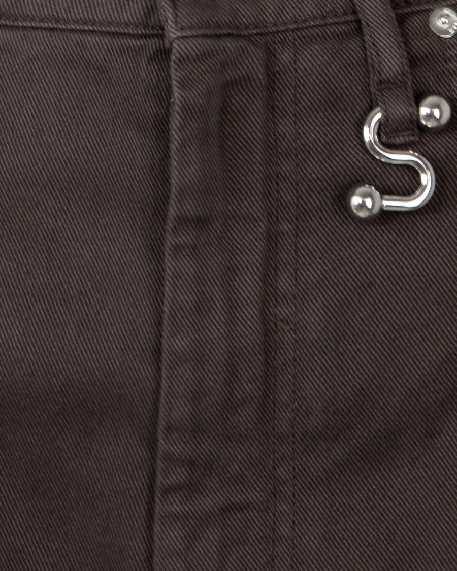 Sportmax Oversized Brown Pants With Five-Pocket Design And Unique Rivets