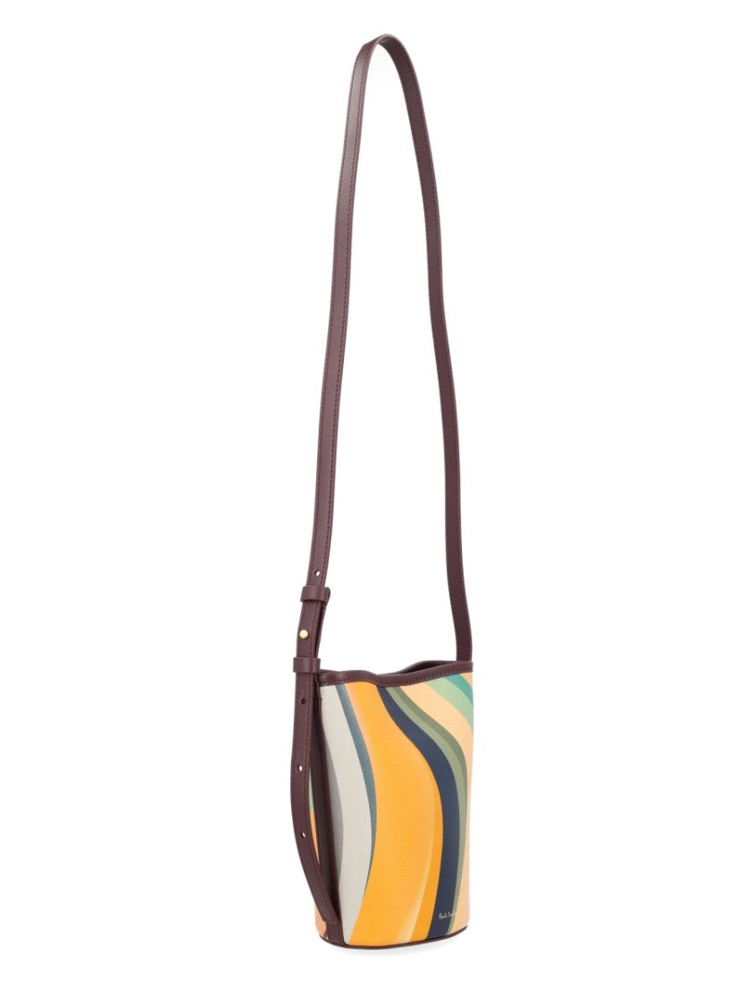 Paul Smith Mini Bucket Cow Leather Swirl Bag