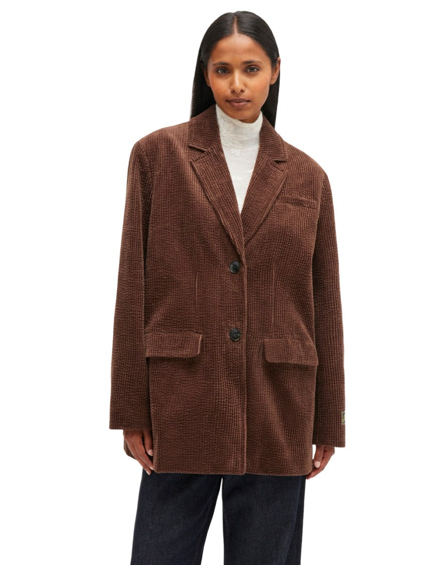 Ganni Seersucker Corduroy Blazer