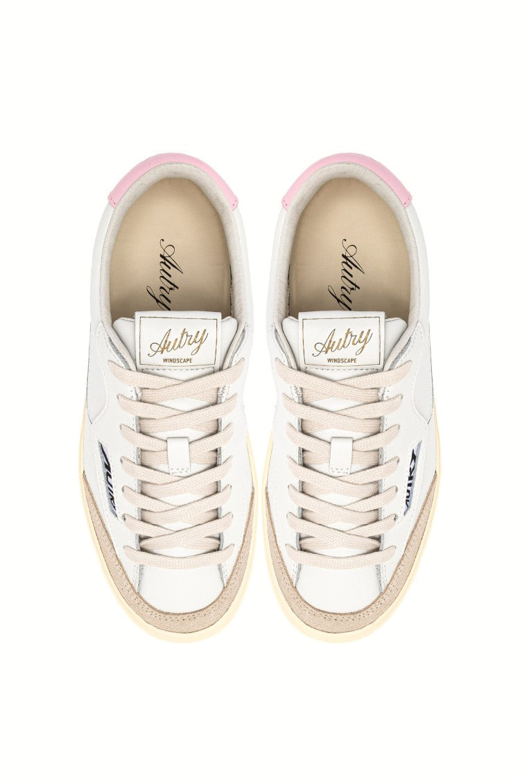 Autry Pink Windscape Leather Sneakers